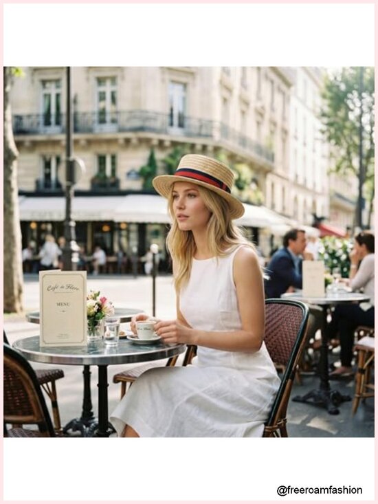 Classic Straw Boater Hat with Adjustable Fit for Costumes main image 5